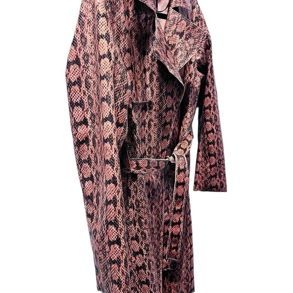 Blank NYC NWT Snakeskin Faux Leather Trench Coat Size XS Jacket NEW! - Picture 7 of 9